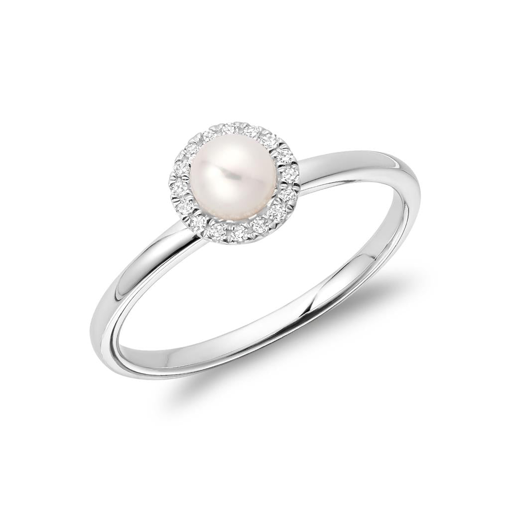 Pearl and Diamond Ring