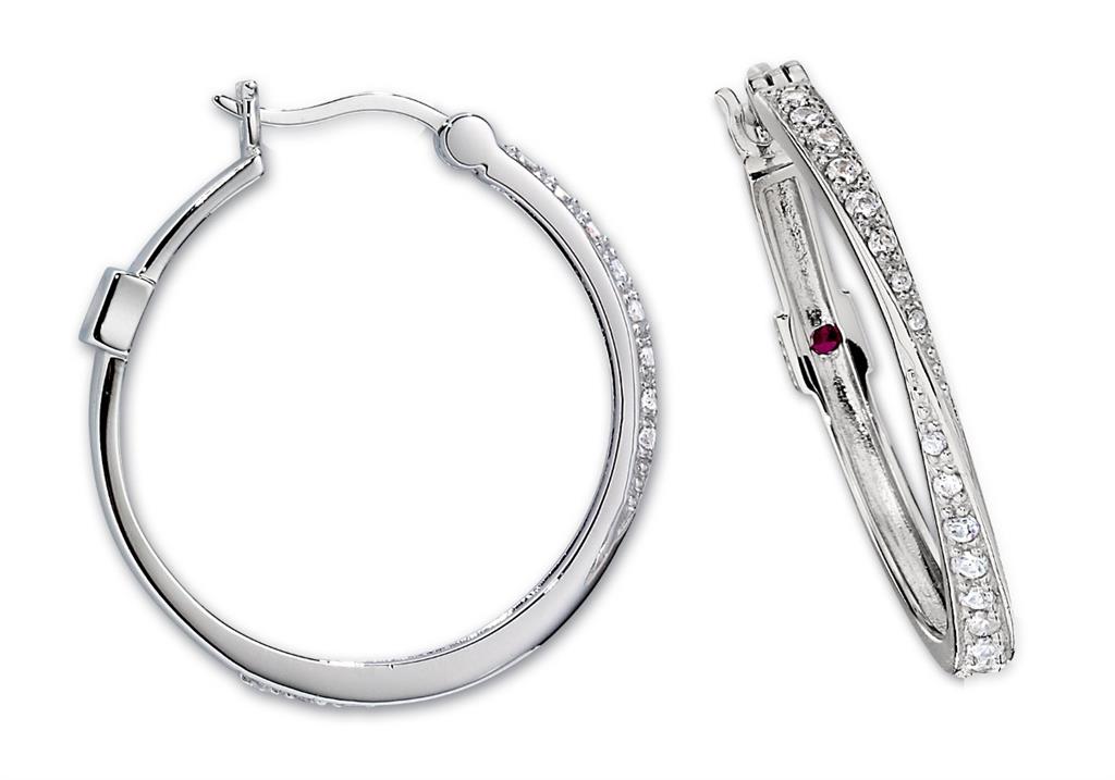 Sterling Silver "Micro Pave" Earrings by Elle