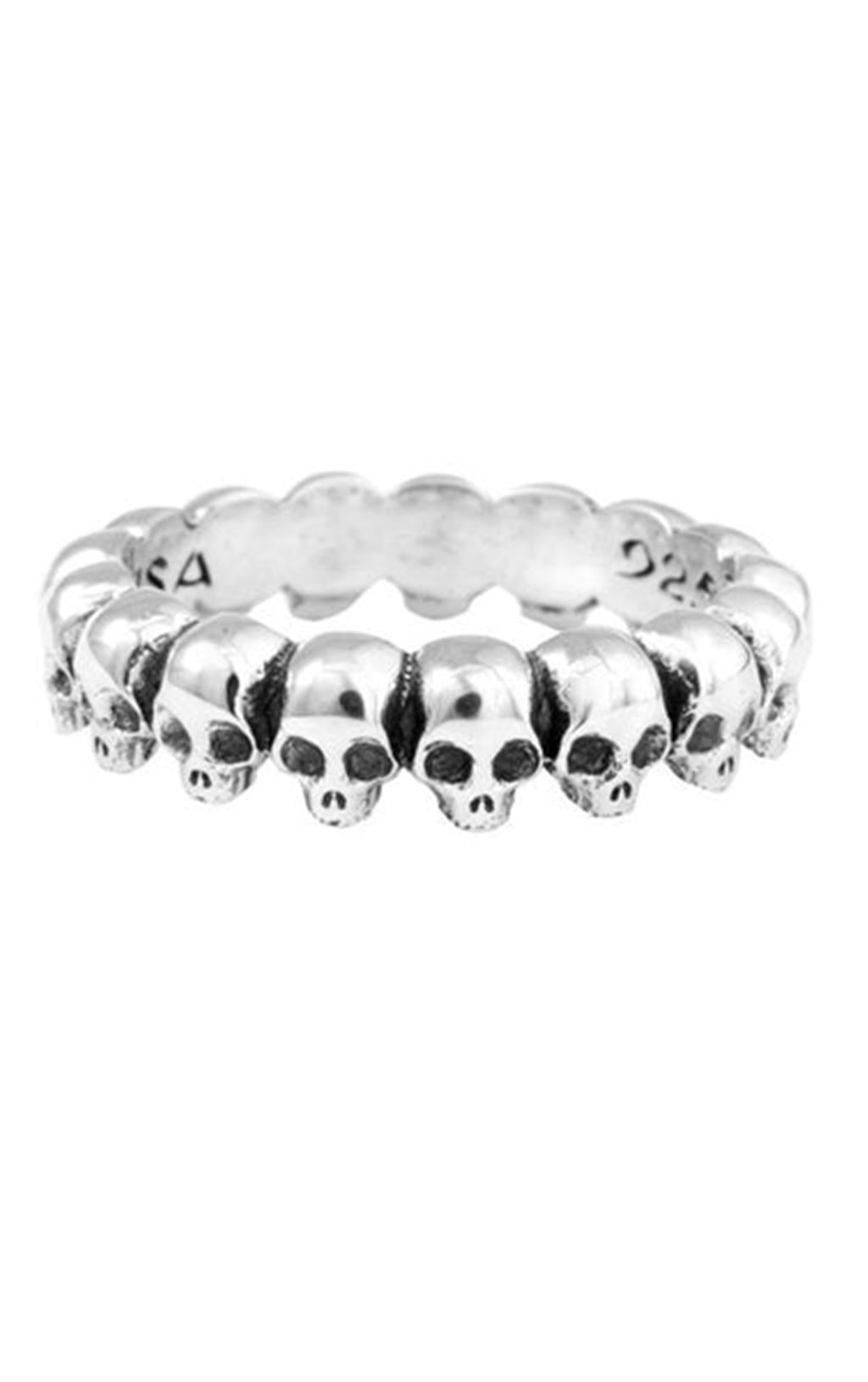 Silver Infinity Skull Ring