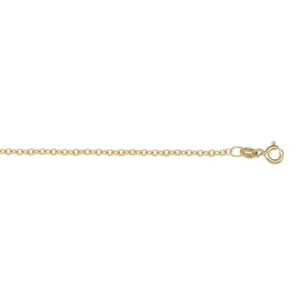 10K Yellow Gold Fine Cable Chain-18 Inches