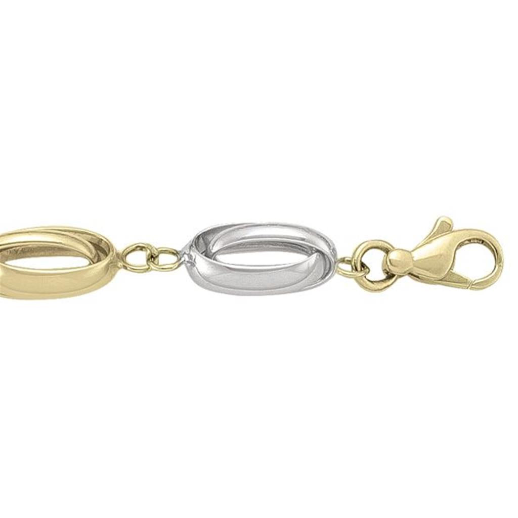 Two-Tone Oval Link Bracelet