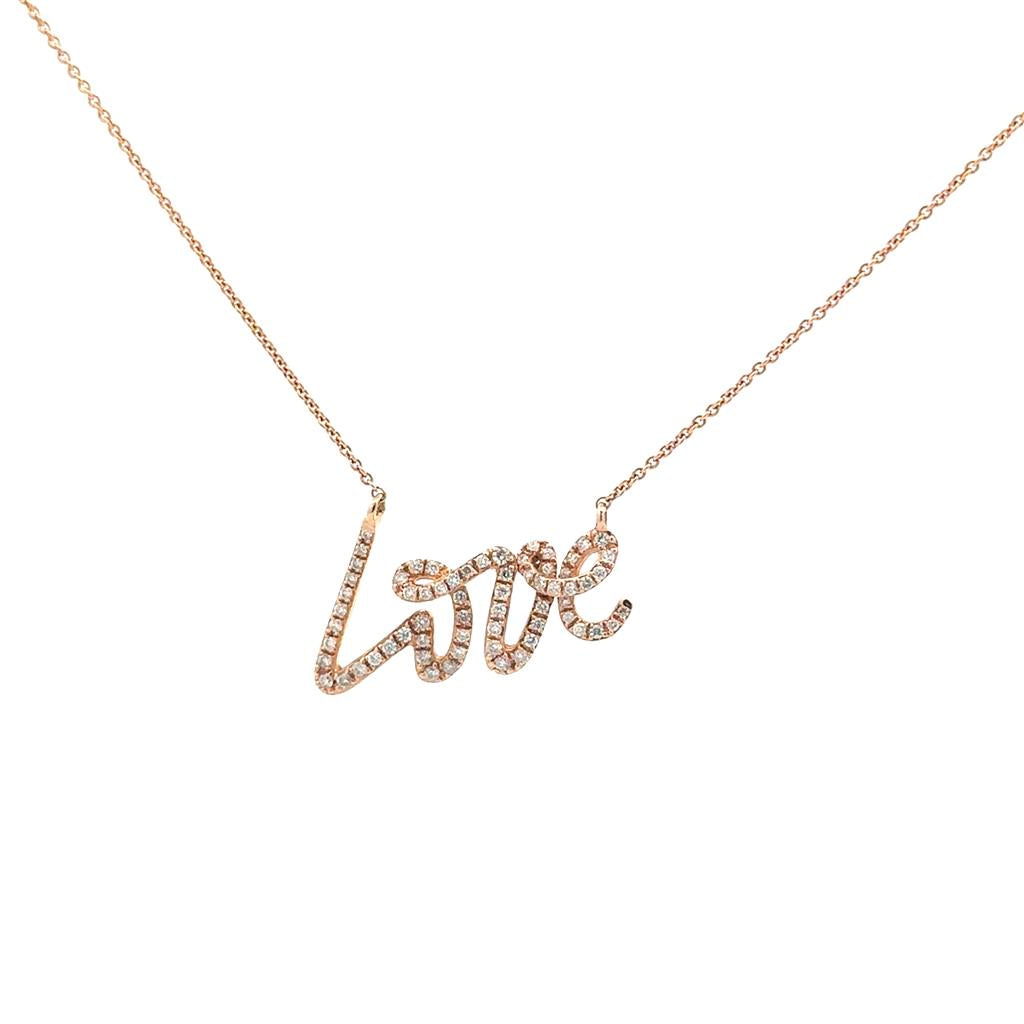 Cursive Love Pendant