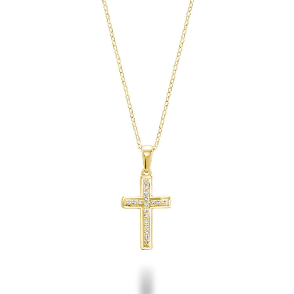 Diamond Cross Pendant With Chain