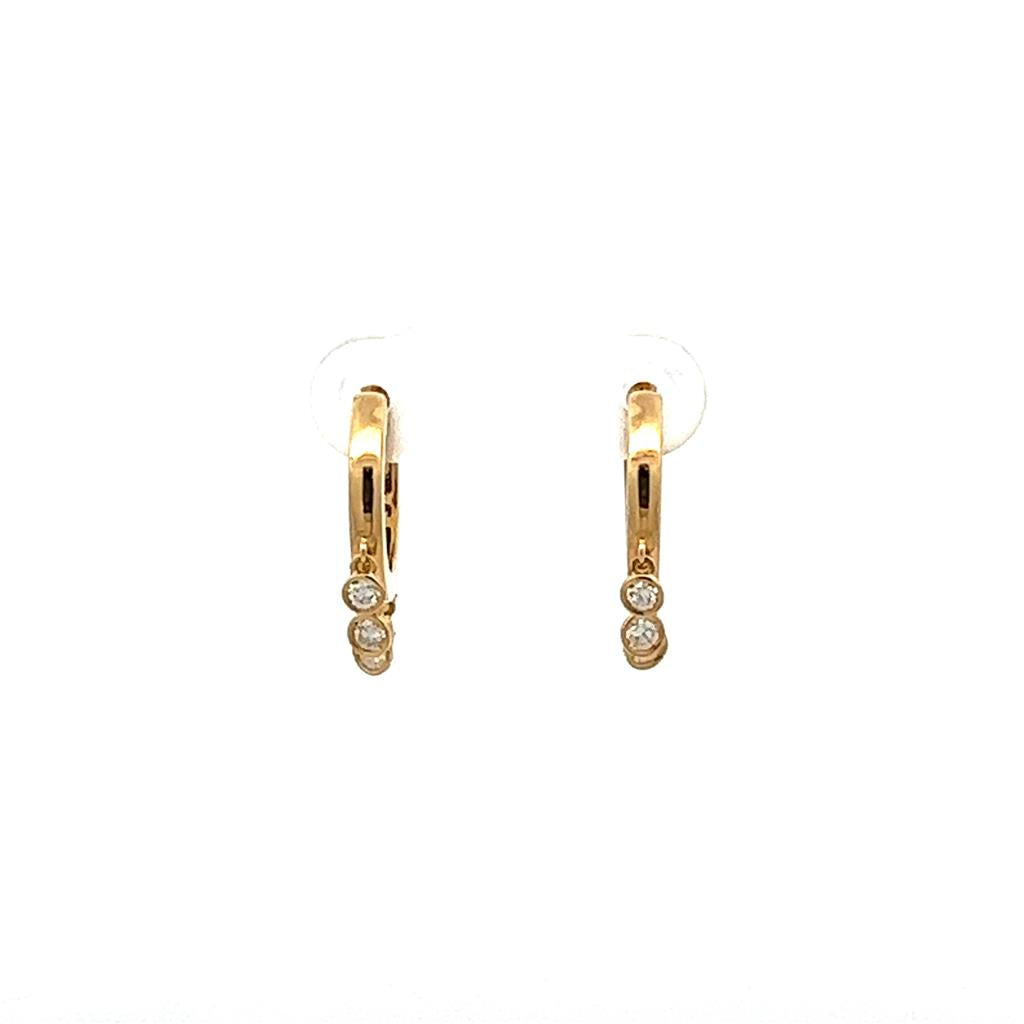 Diamond Dangle Huggies