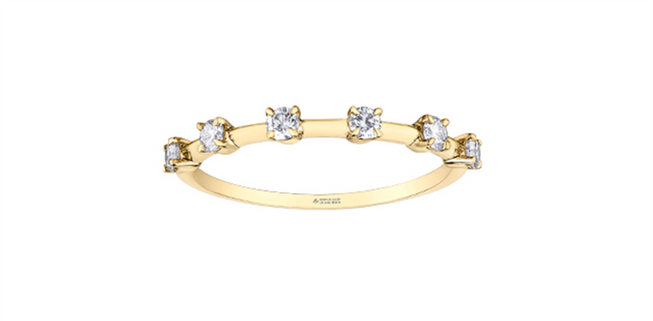 Canadian Gold & Diamond Wedding Band
