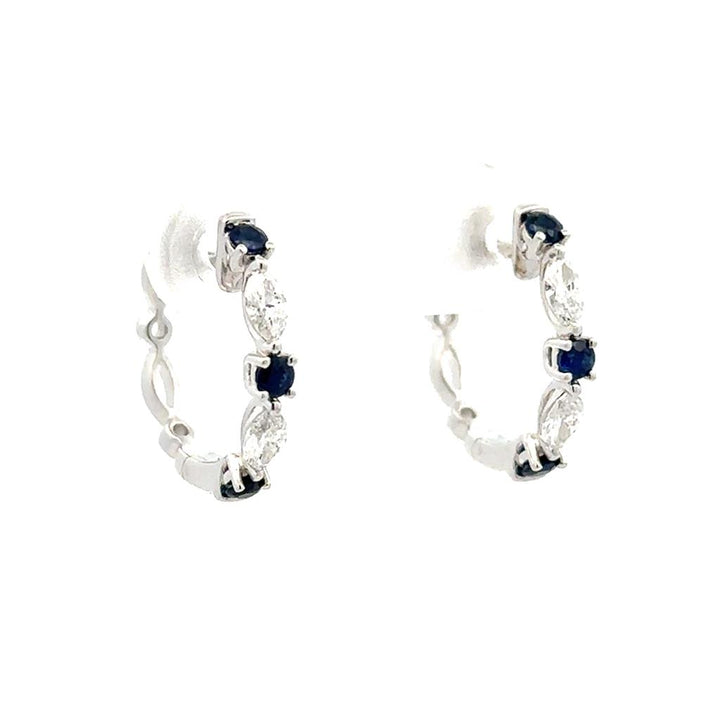 Sapphire & Diamond Huggies