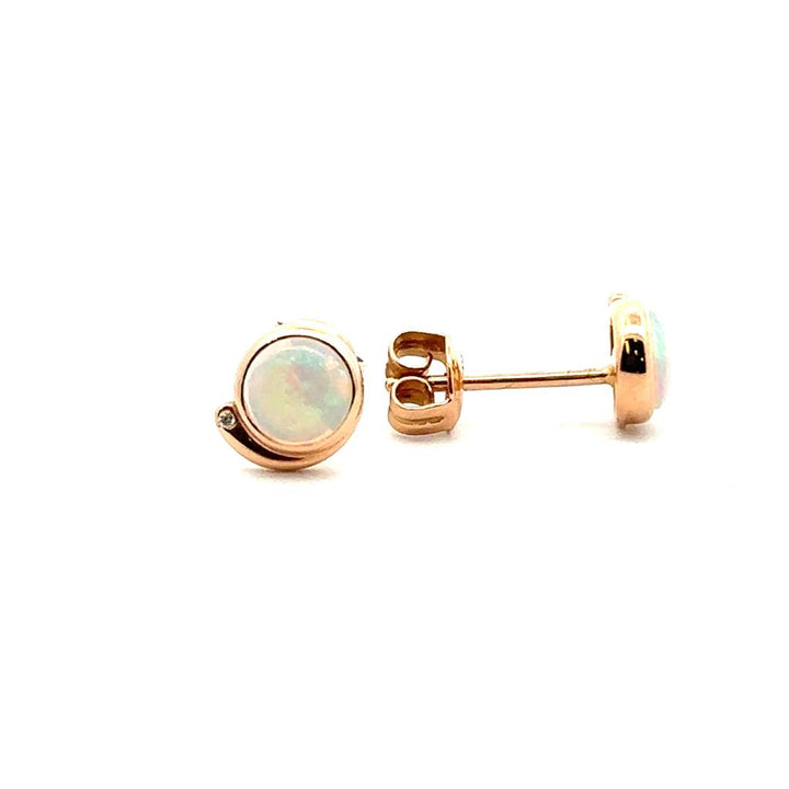 Rose Gold Opal Earrings