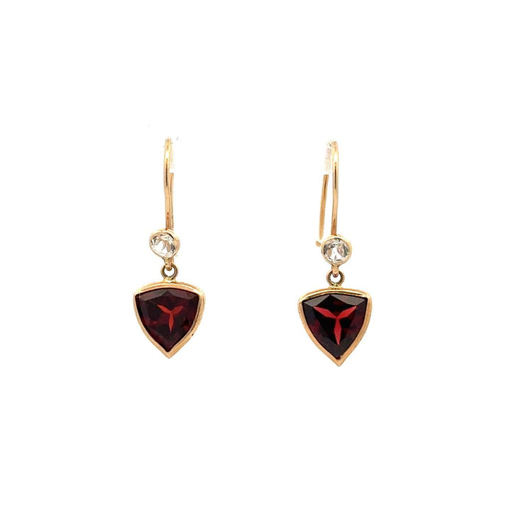 Garnet & Topaz Earrings