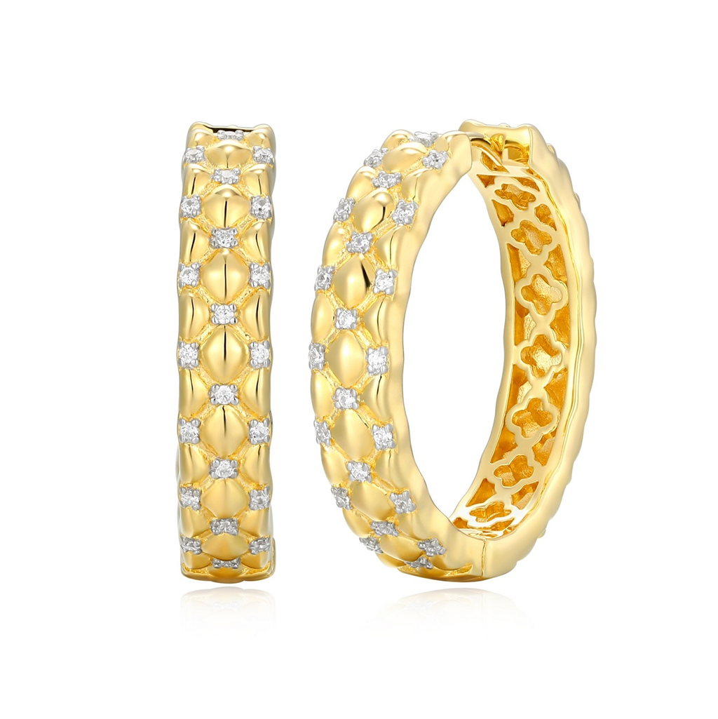 Gold Plated Silver Hoops