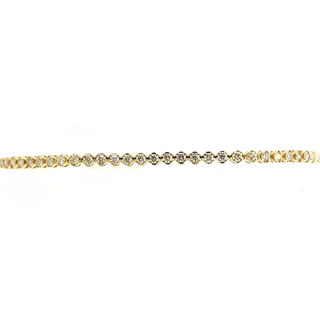 Yellow Gold Tennis Bracelet - 2.07 ct