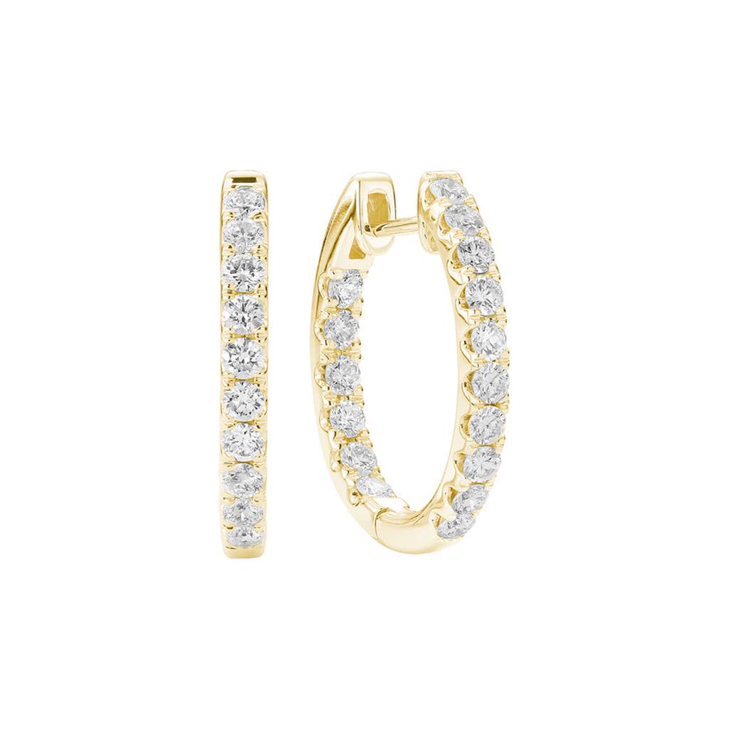 Diamond Hoop Earrings