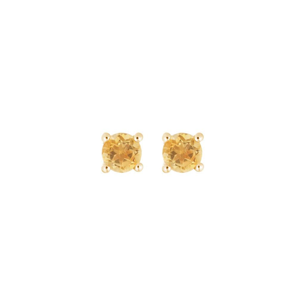Yellow Gold Citrine Earrings