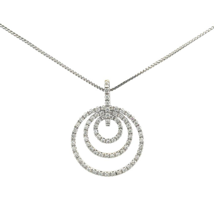 White Gold & Diamond Circle Pendant