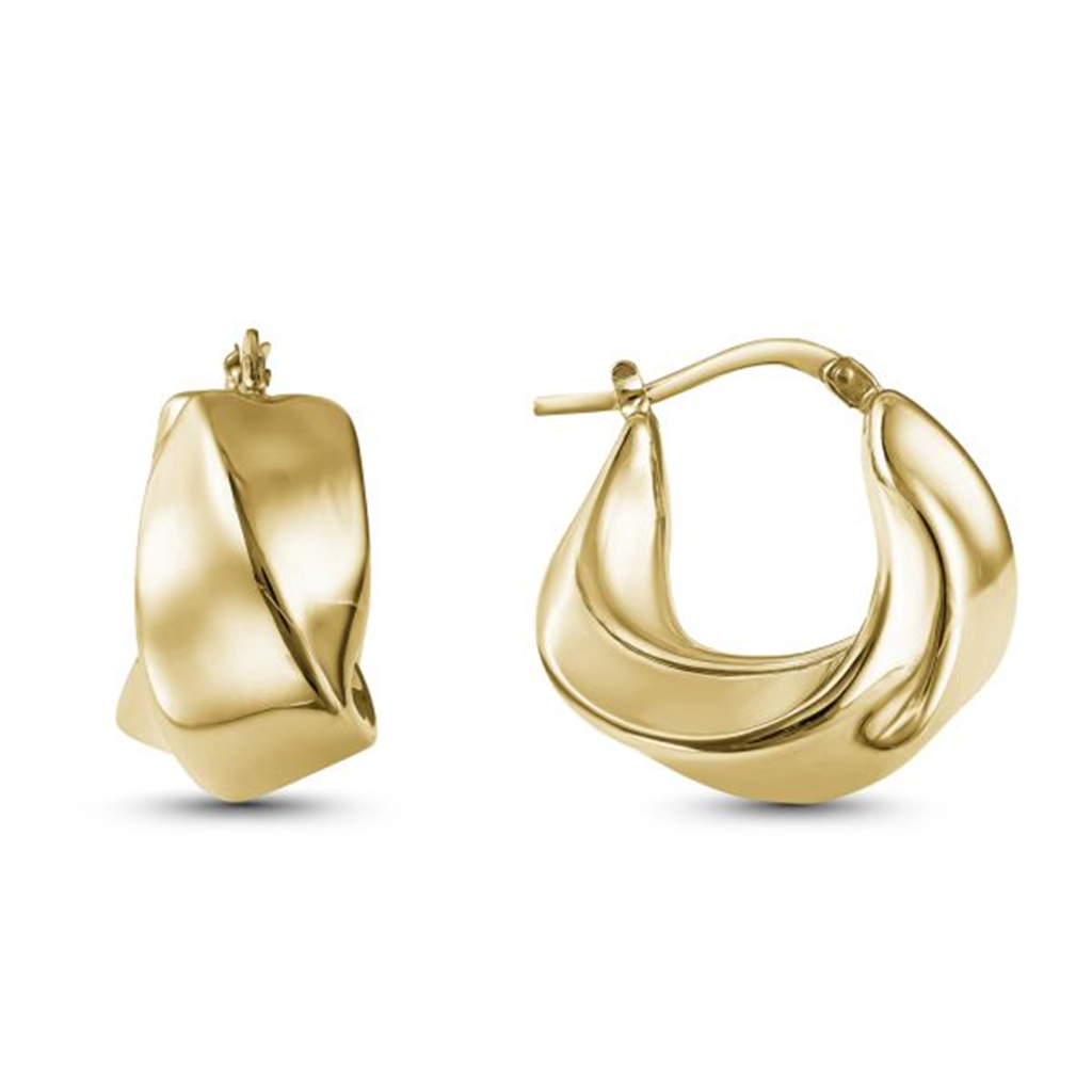 Yellow Gold Electroform Hoops
