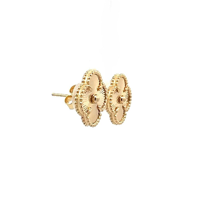 Yellow Gold Clover Earrings