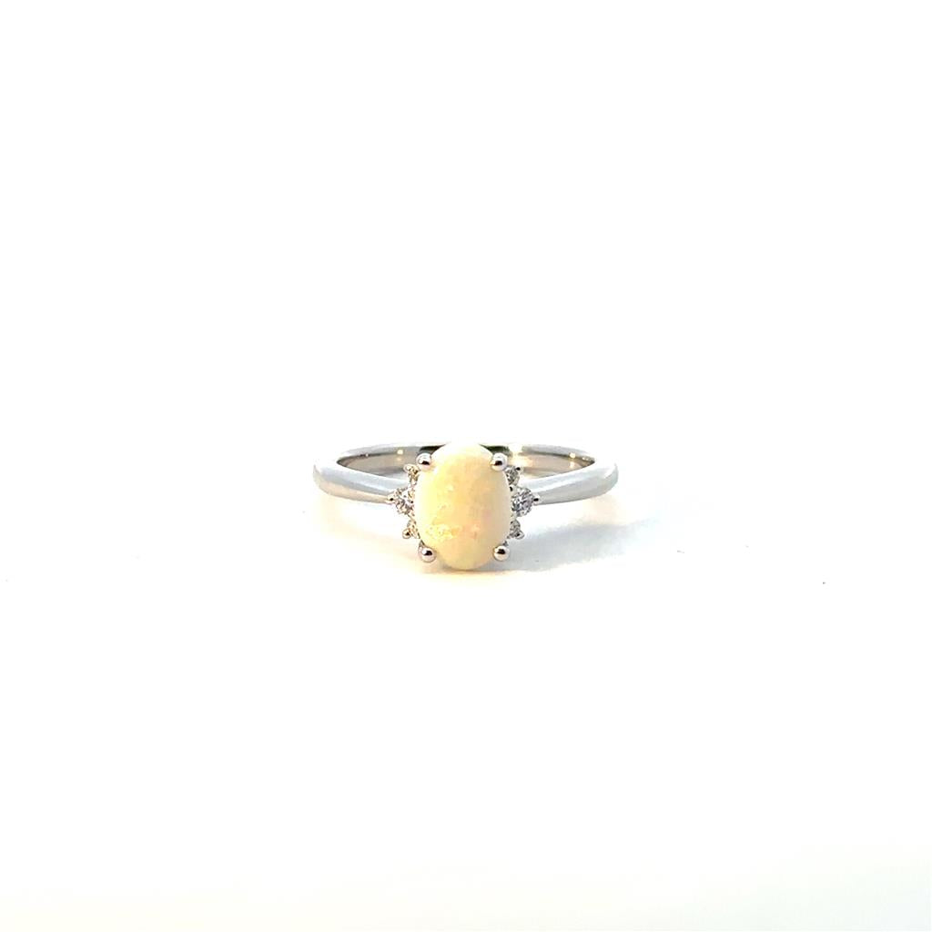 Opal & Diamond Ring