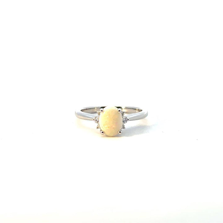 Opal & Diamond Ring