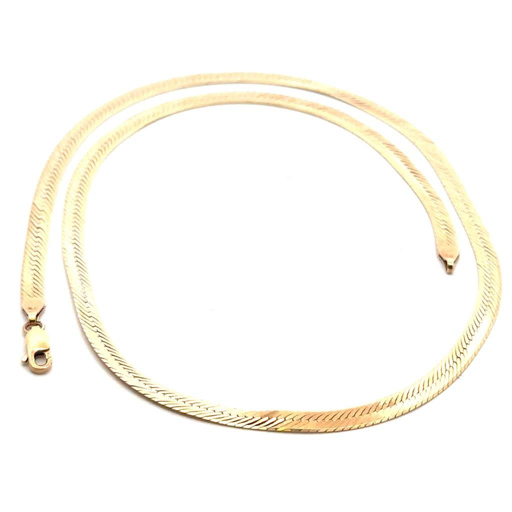10K Gold Herringbone Chain - Davidson's Jewellers