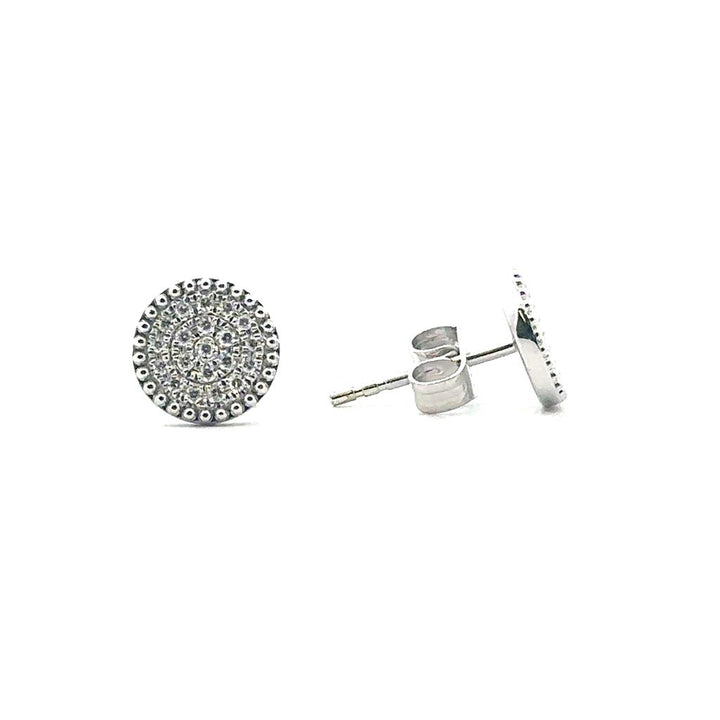 Diamond Disc Earrings