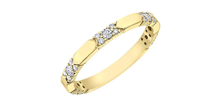 Gold & Diamond Stacking Ring