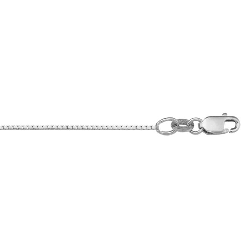 14K White Gold Box Link Chain - 16 Inches - Davidson's Jewellers