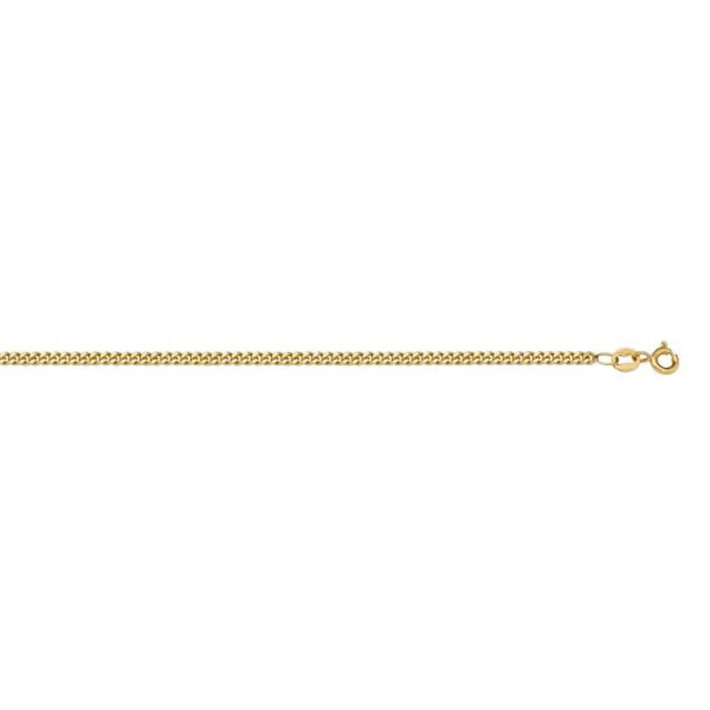 14K Yellow Gold Curb Chain - 16 Inches - Davidson's Jewellers