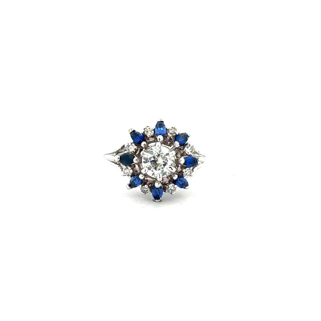 Diamond & Sapphire Cluster