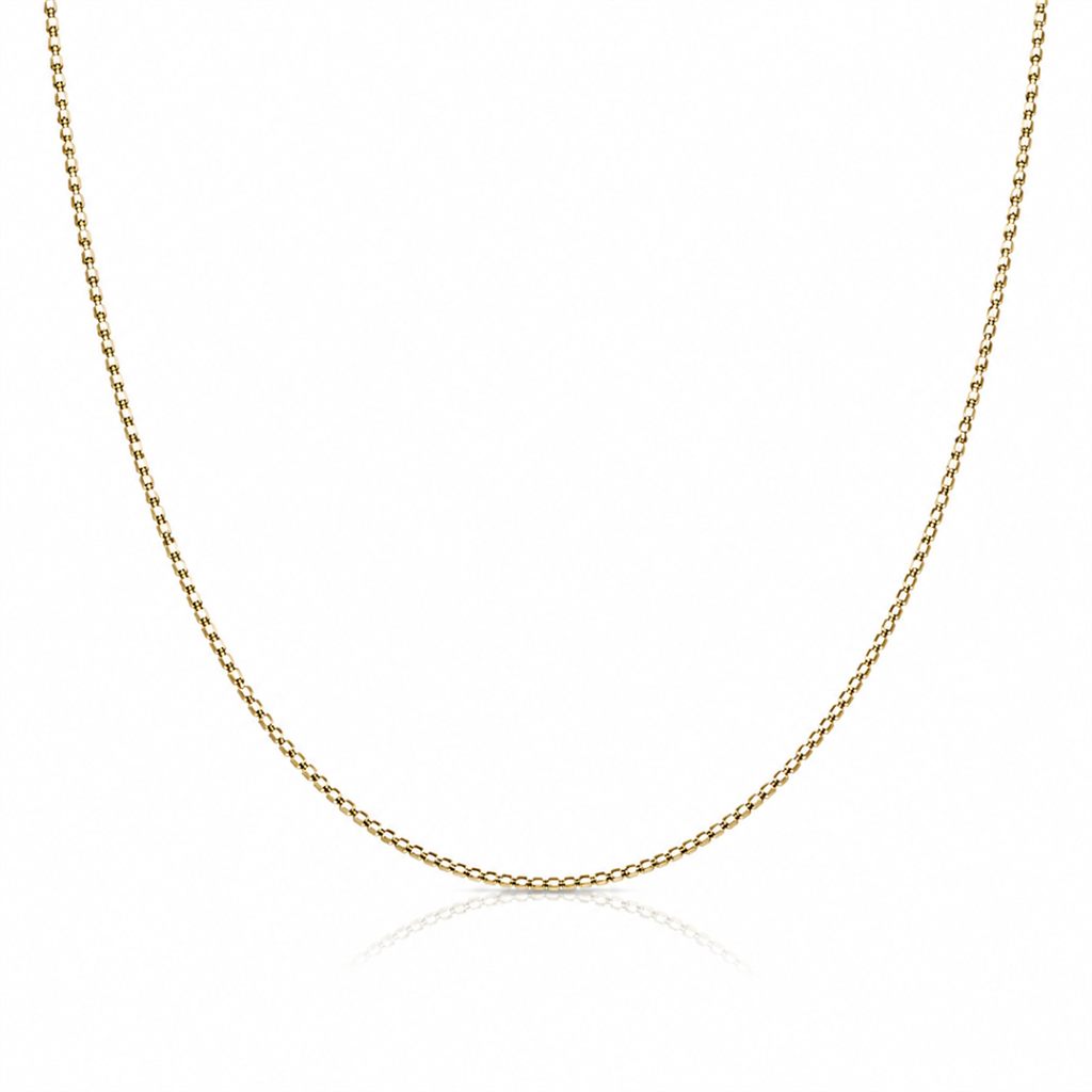 Diamond Cut Bead Necklace - 18 Inch