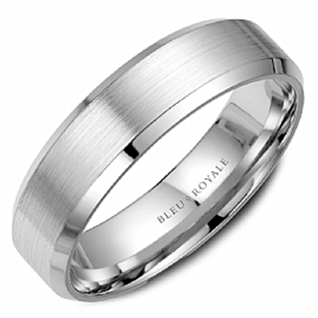 14K White Gold Wedding Band