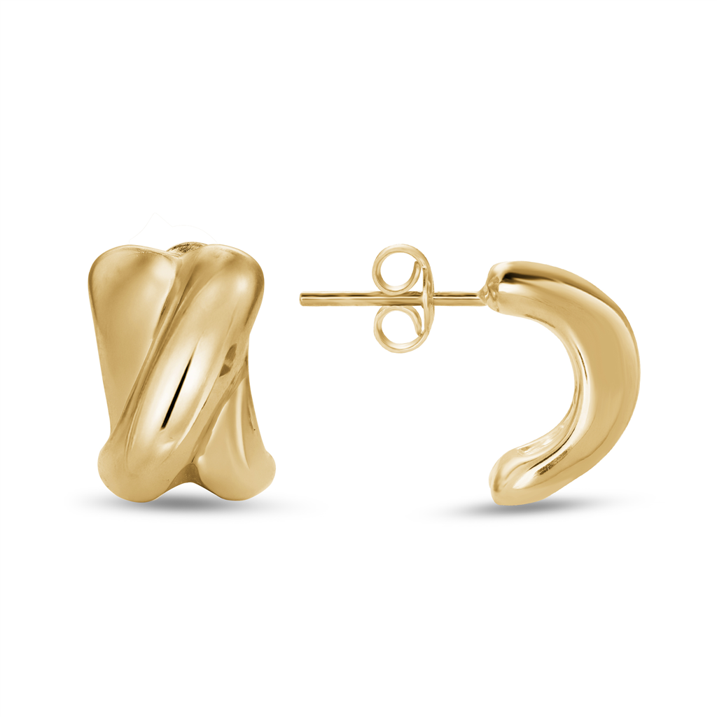 Gold X Earrings