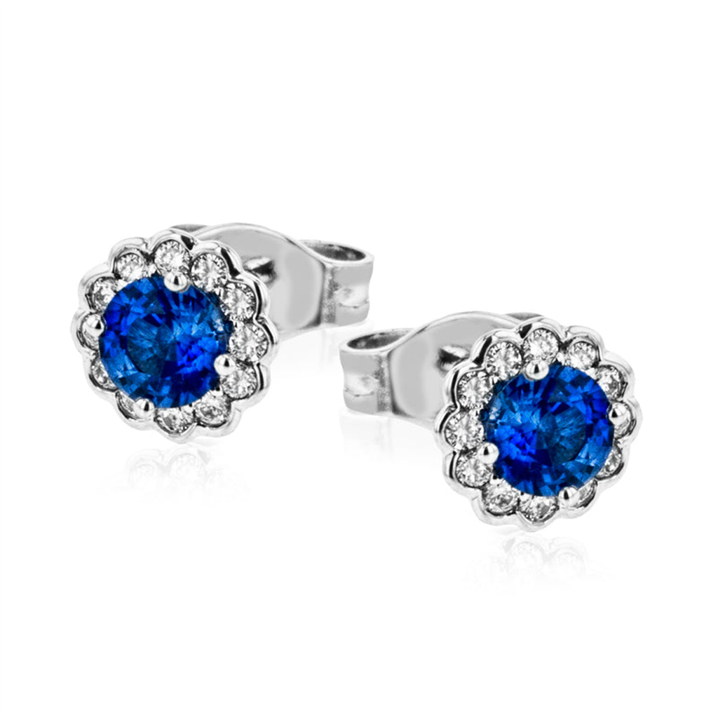 Sapphire & Diamond Studs