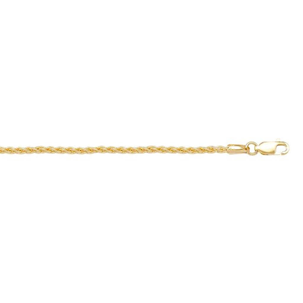 14K Yellow Gold Wheat Chain - 18 Inches