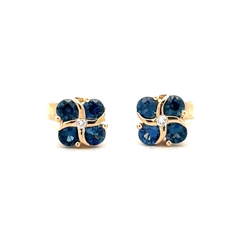 Sapphire & Diamond Studs