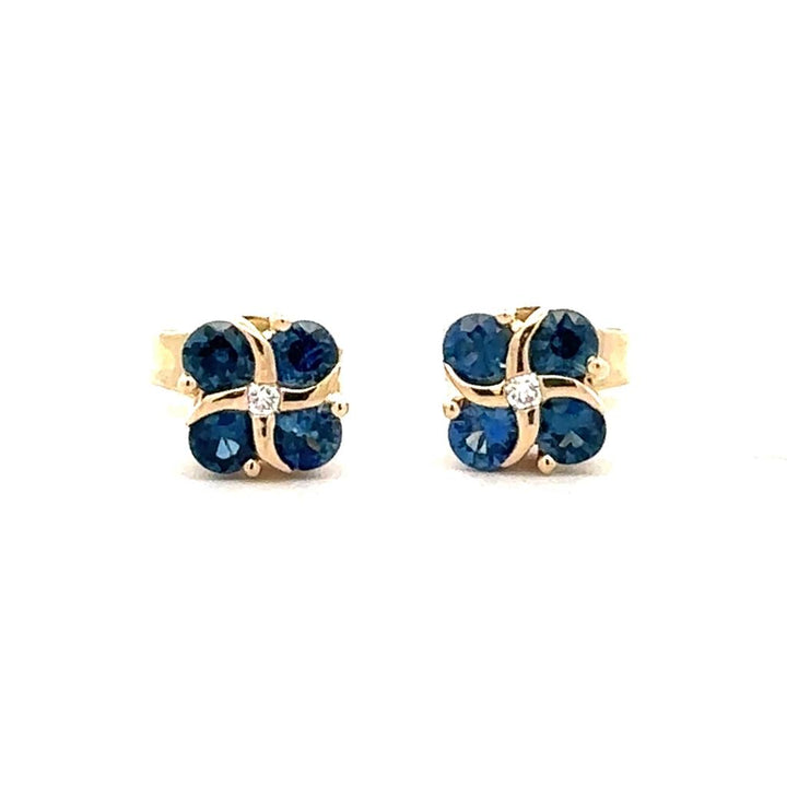 Sapphire & Diamond Studs