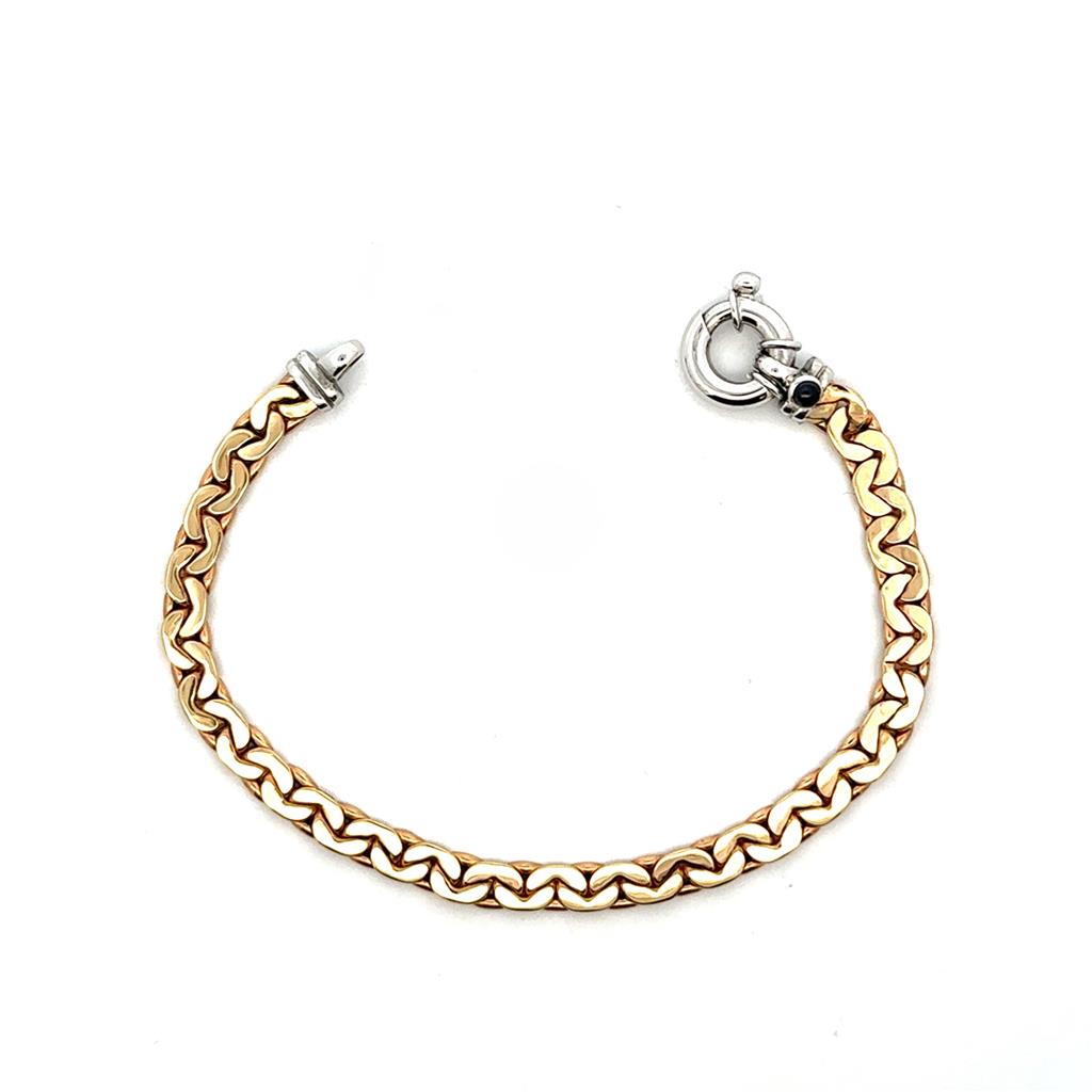 14K Yellow Gold Flat Link Bracelet
