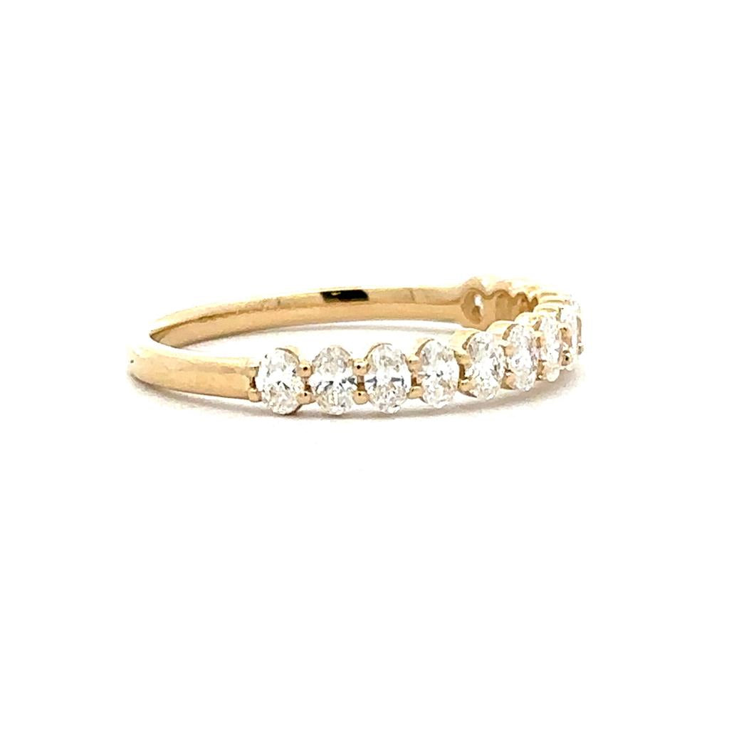 Oval Diamond Wedding/Anniversary Band
