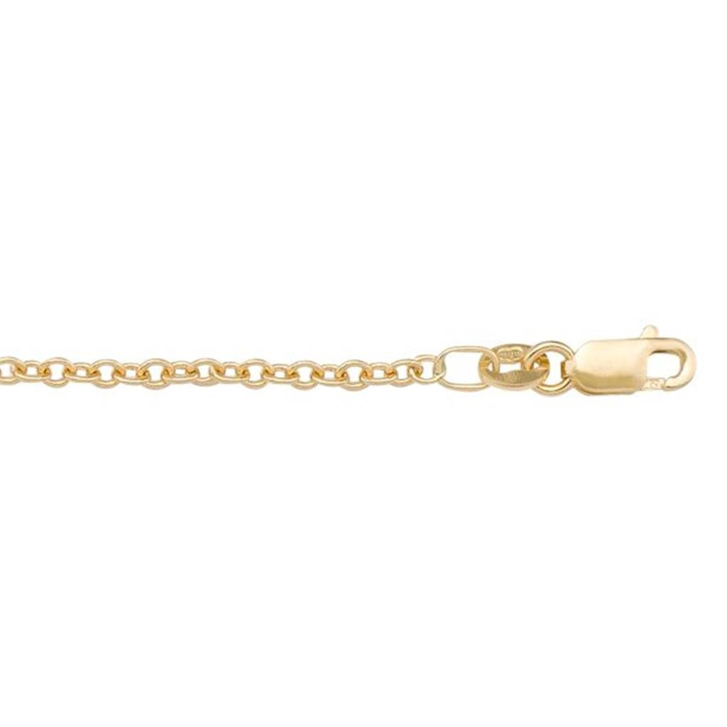 Yellow Gold Cable Chain - 20 Inches