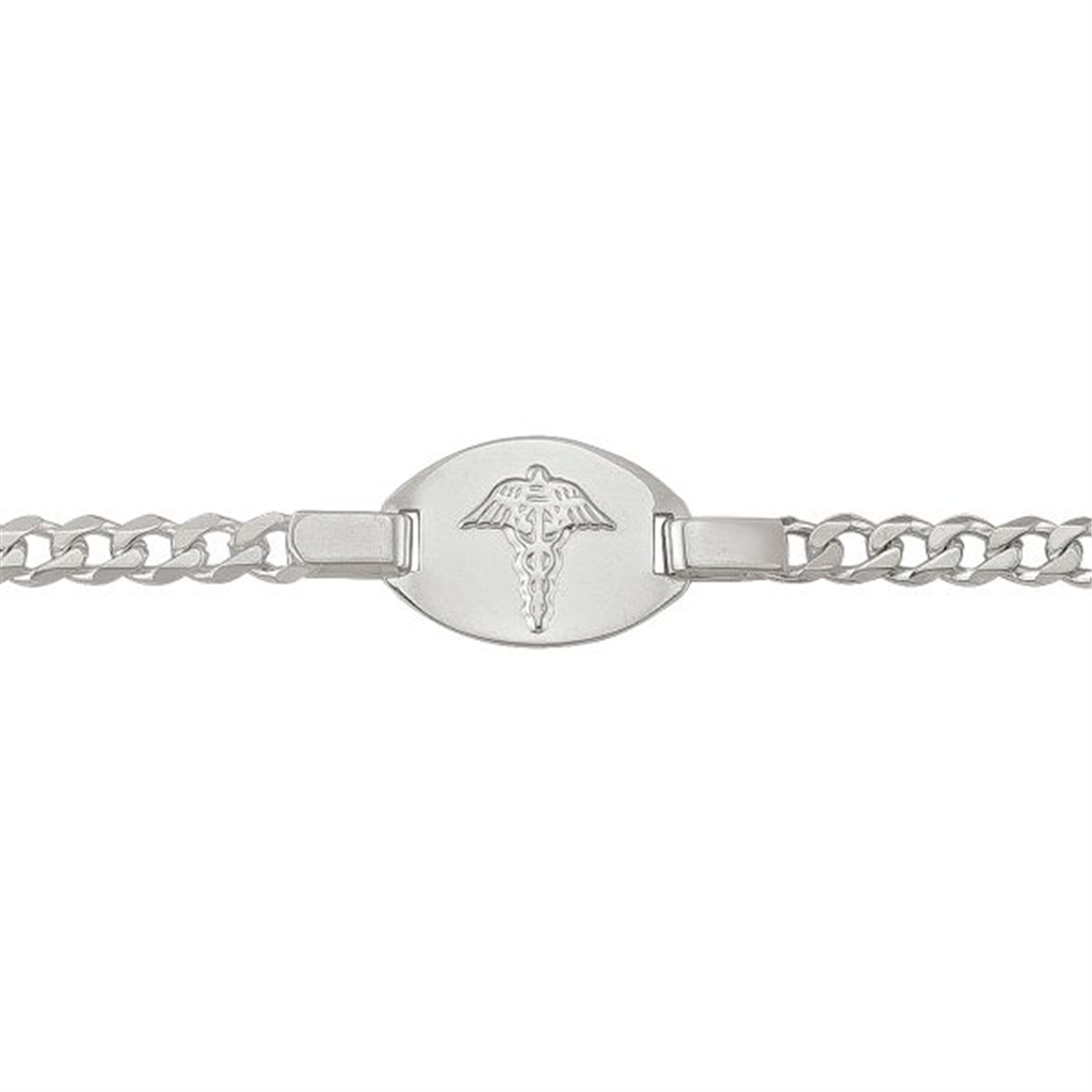 Silver Medical Data Bracelet