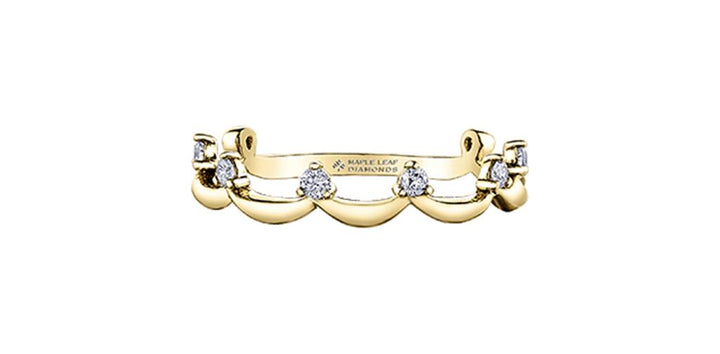 Yellow Gold and Canadian Diamond Stackable Ring