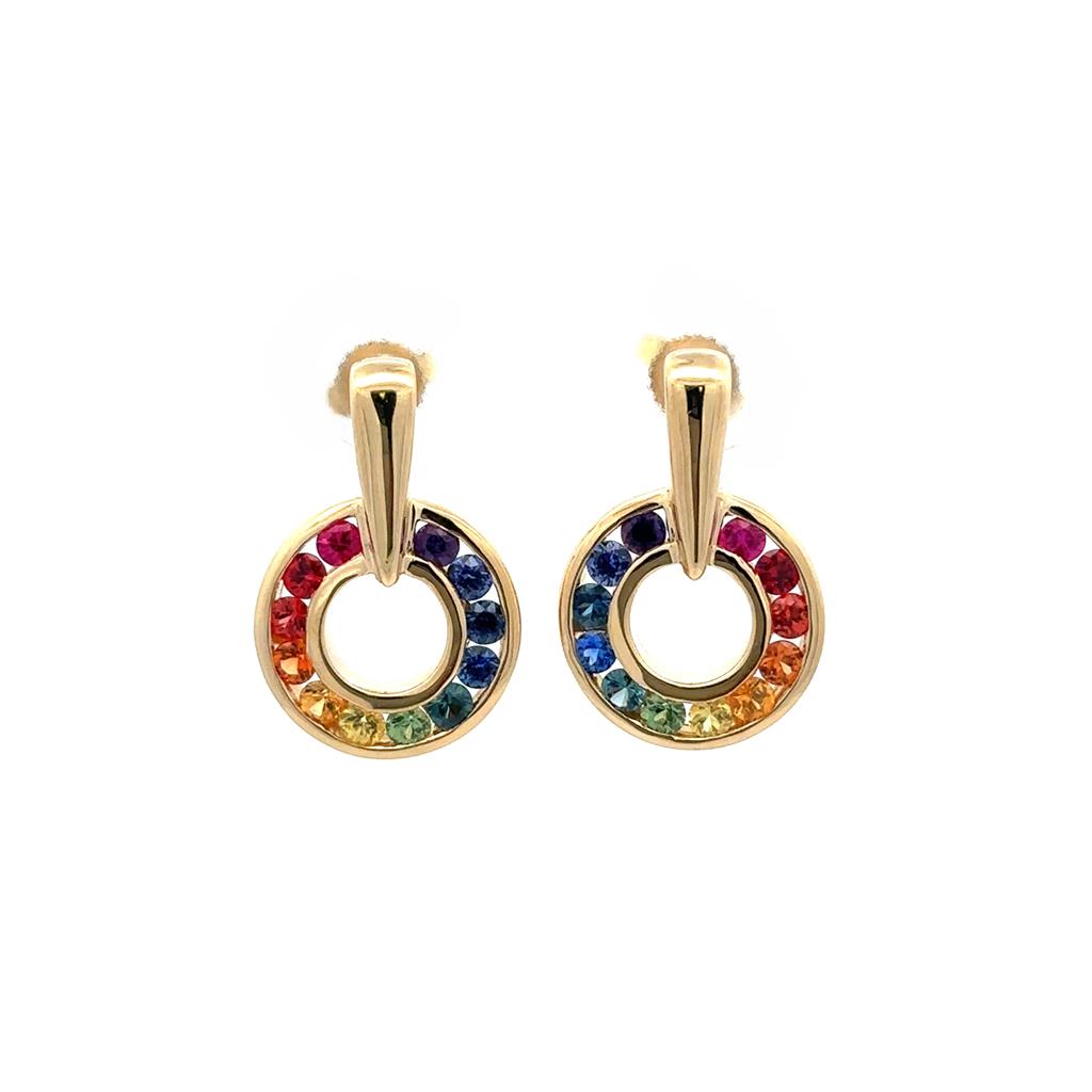 Rainbow Sapphire Earrings