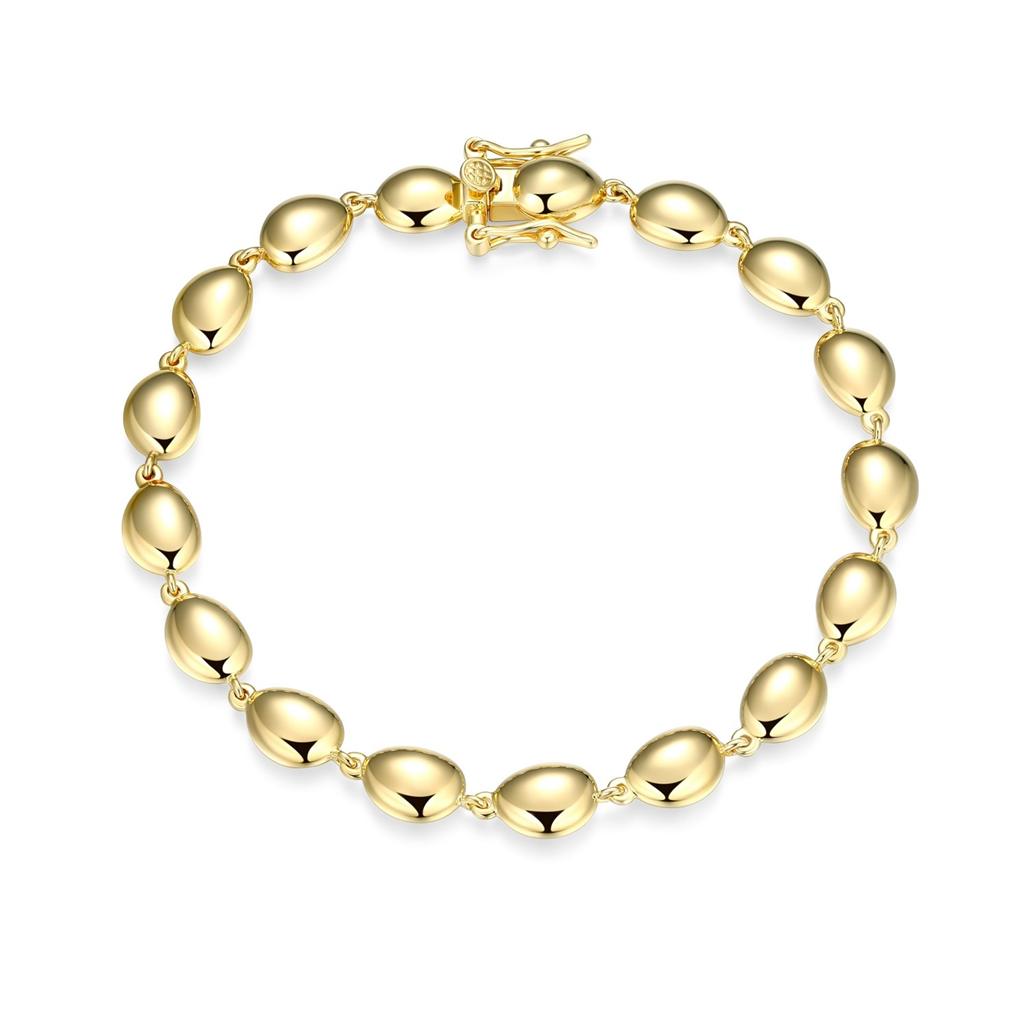 Gold Plated Pebble Bracelet