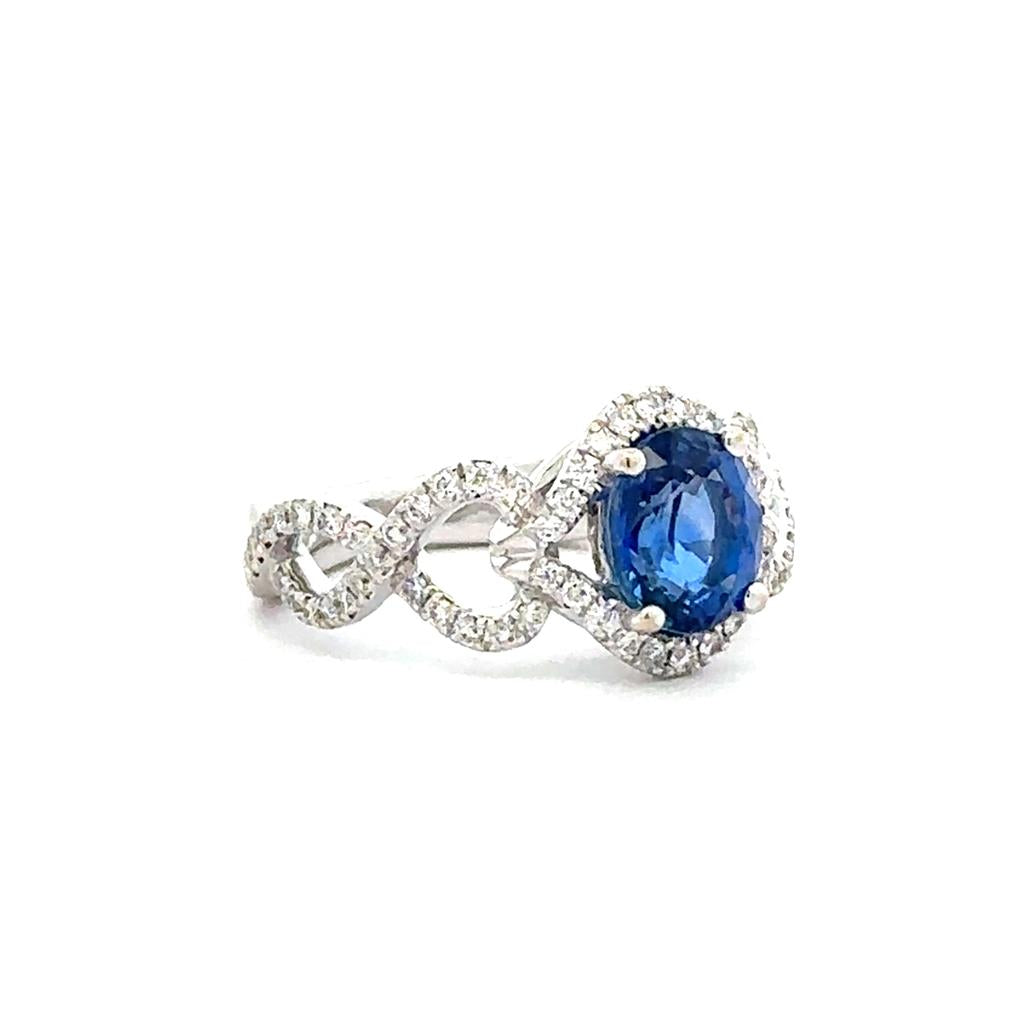 Oval Sapphire & Diamond Ring
