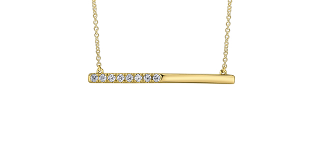Canadian Diamond Bar Pendant