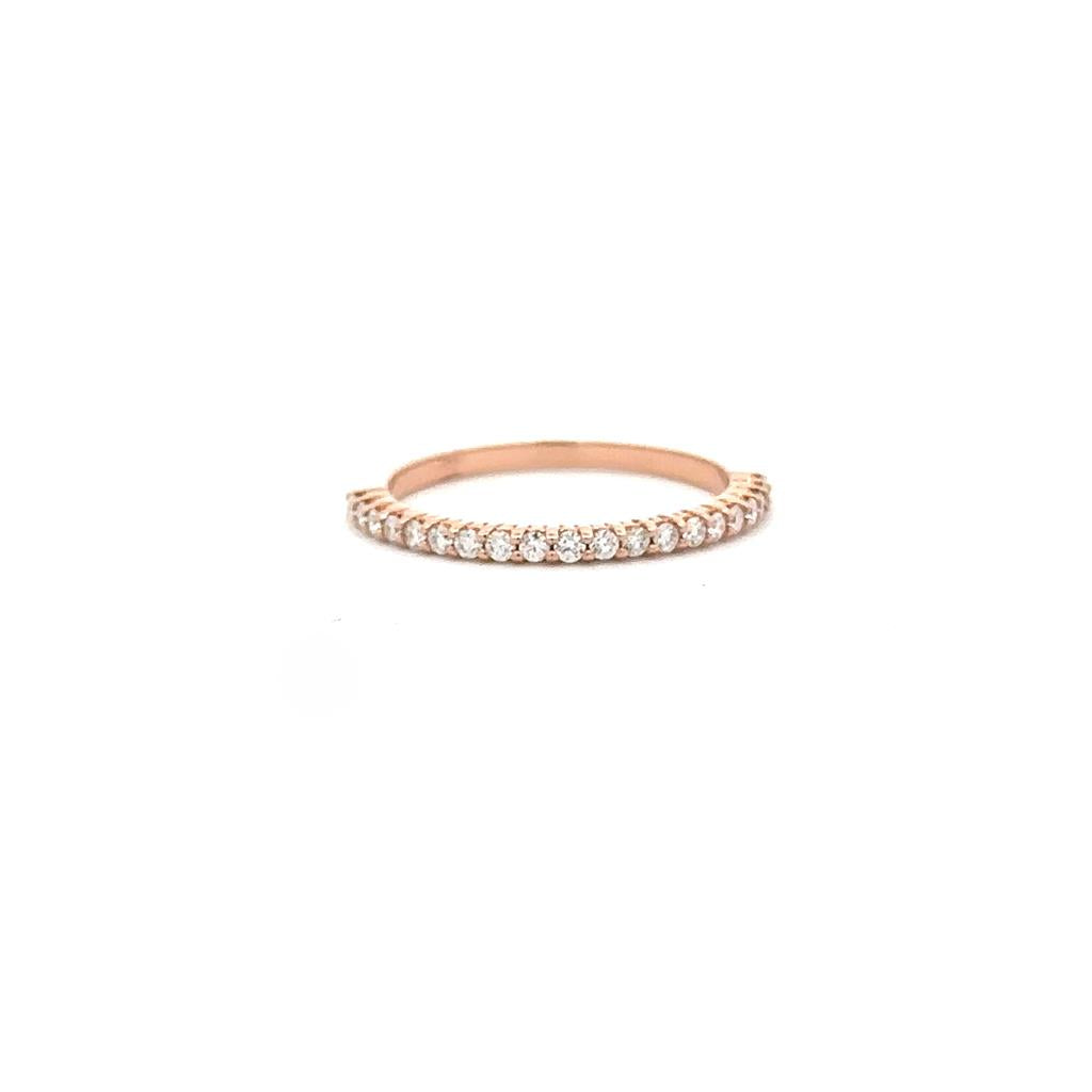 Rose Gold and Diamond Band