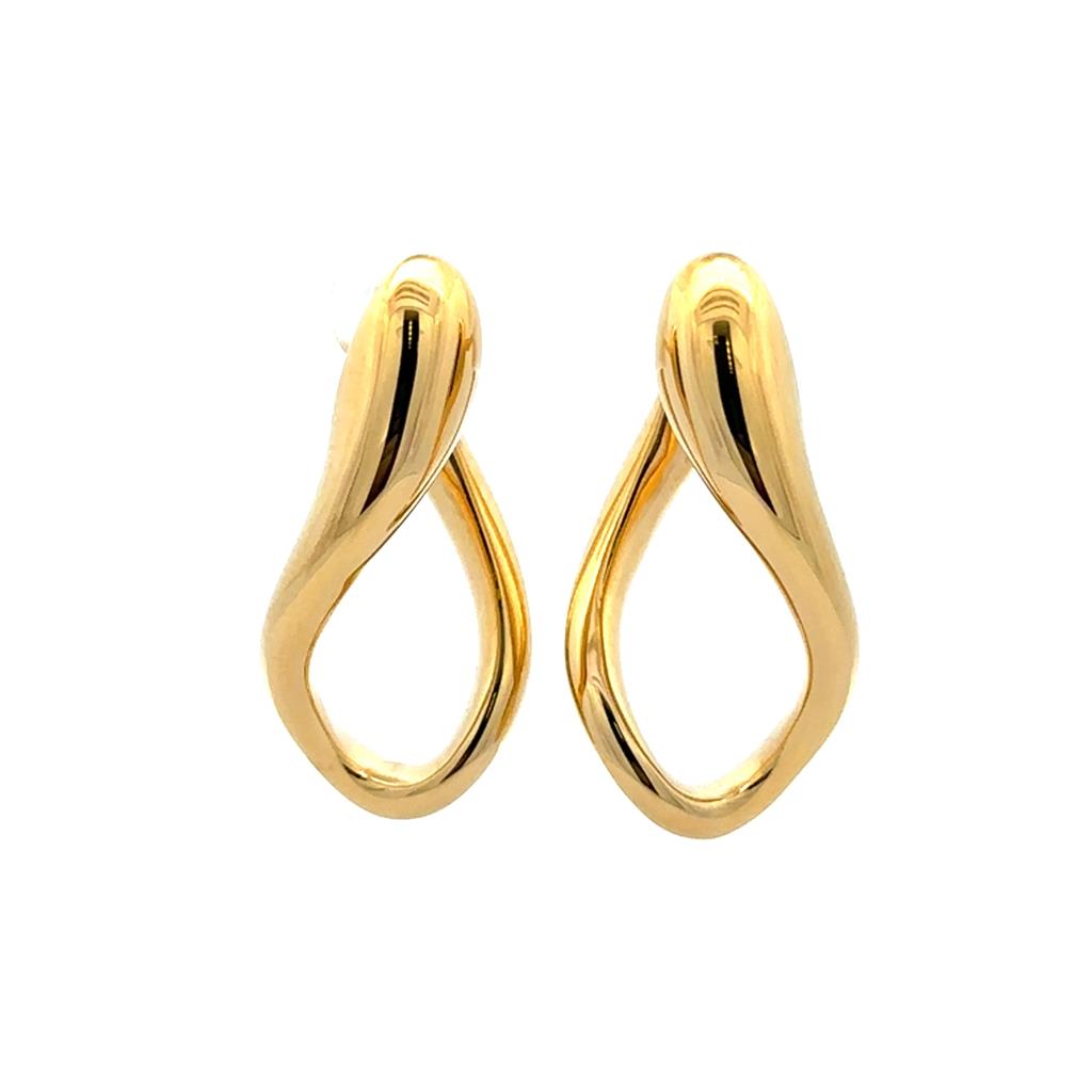 V-Shaped Hoops - 18K