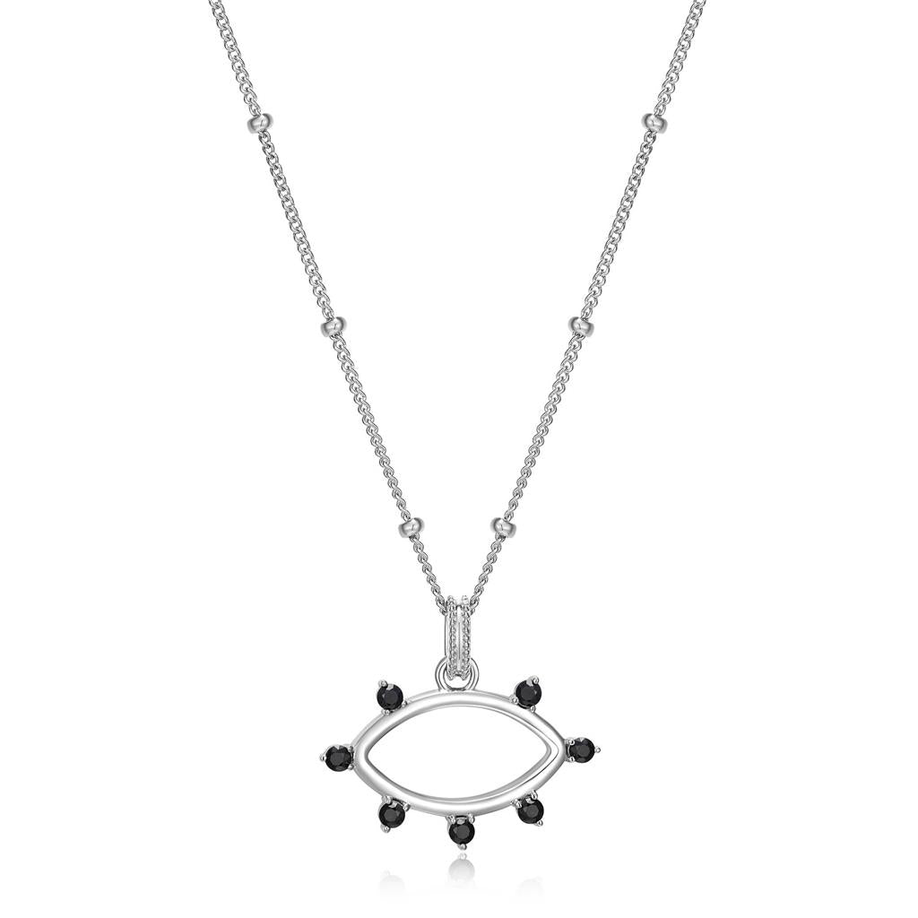 Silver and Black Sapphire Pendant