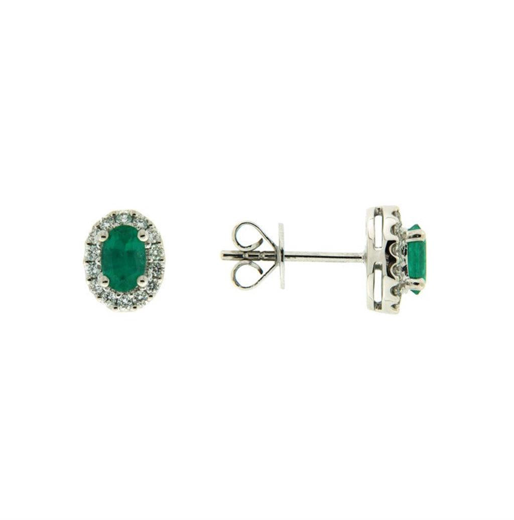 Emerald and Diamond Earrings