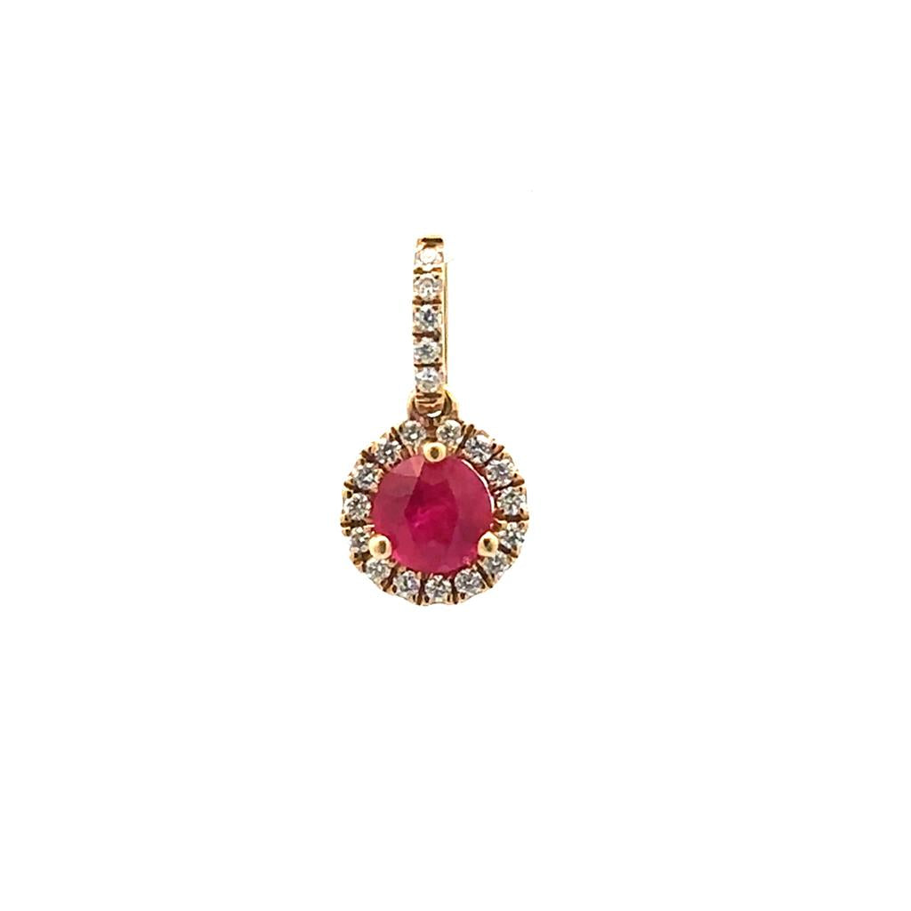 Ruby & Diamond Pendant - 18K