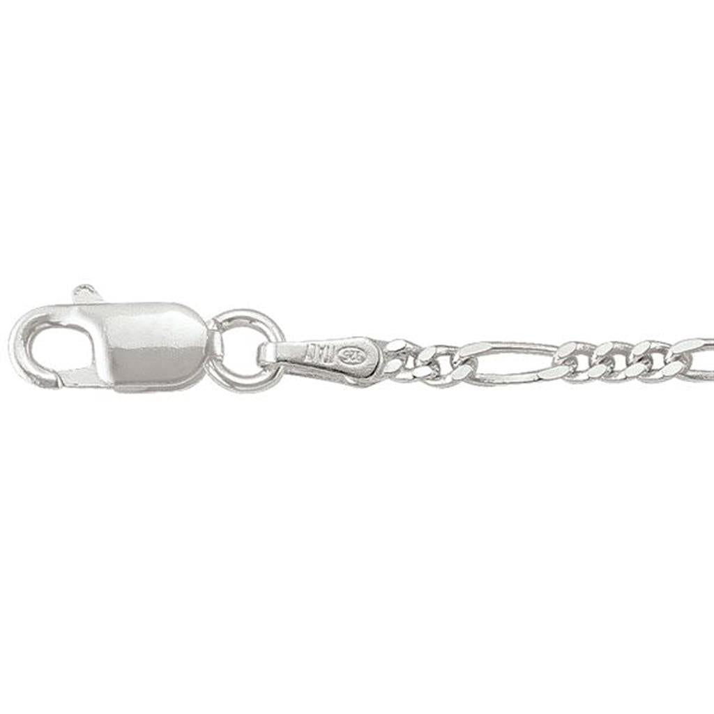 Silver Figaro Chain - 22 Inches