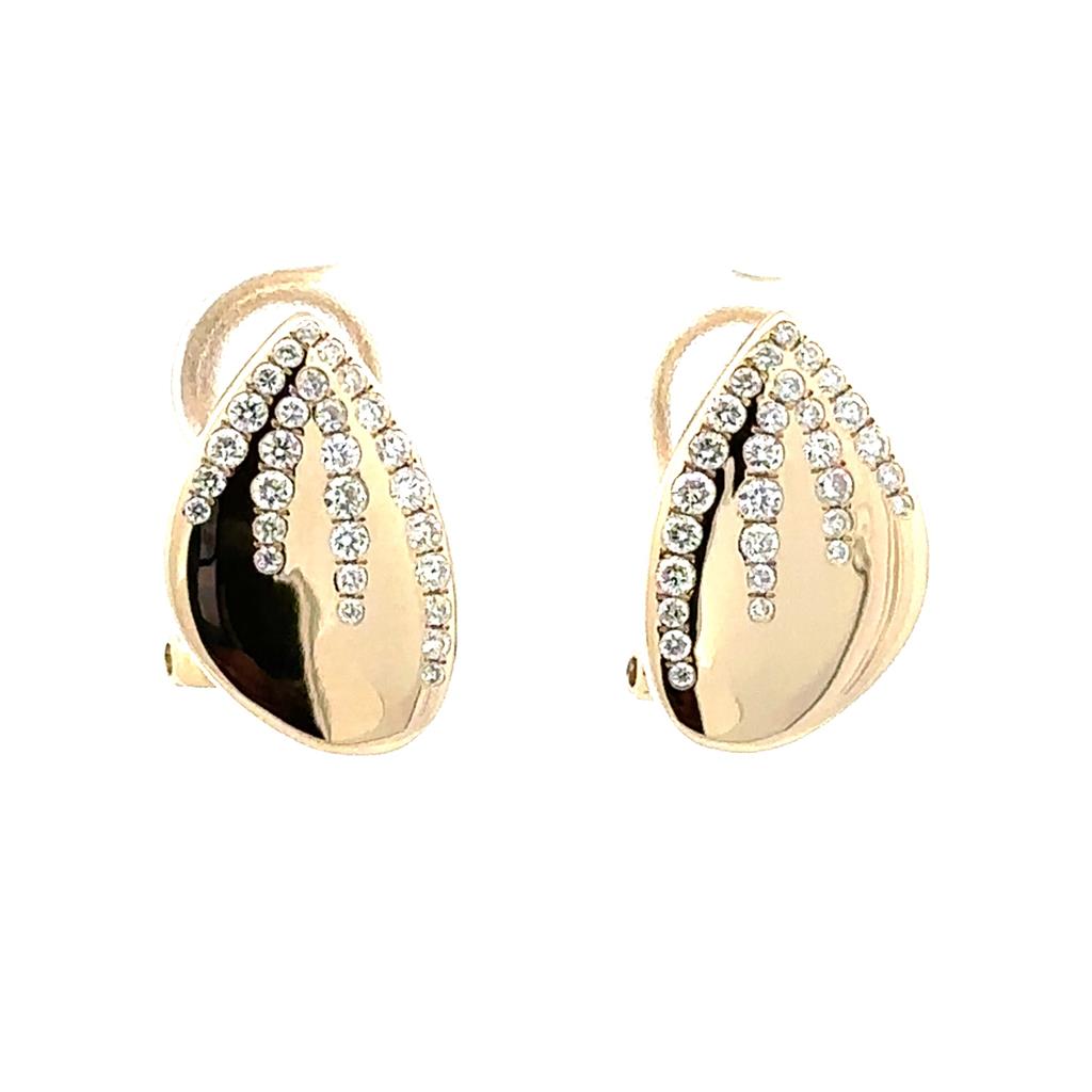 Flat Pear-Shaped Earrings